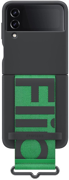 Samsung Galaxy Z Flip 4 Silicone Cover with Strap (Black)