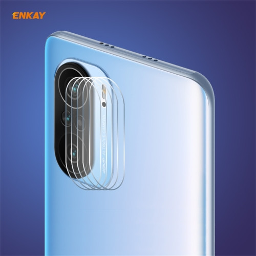 (5 pcs/Set) Hat-Prince ENKAY 0.2mm 9H 2.15D Round Edge Rear Camera Lens Tempered Glass Film Protector for Xiaomi Poco F3