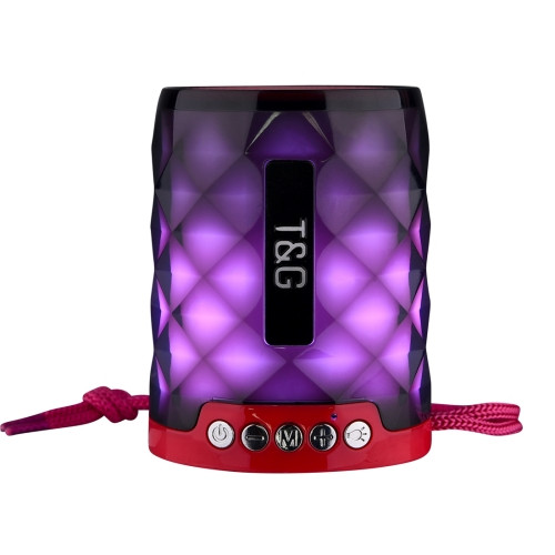 T&G TG155 Bluetooth 4.2 Mini Portable Wireless Bluetooth Speaker with Colorful Lights Magenta