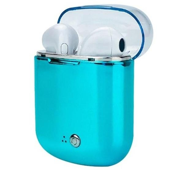 I7s Binaural Wireless Bluetooth TWS Earphone with Charging Bin Plating (Blue)