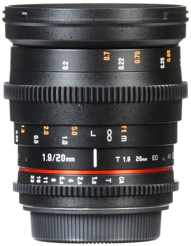 Samyang 20mm T1.9 ED AS UMC Cine (Sony E Mount)