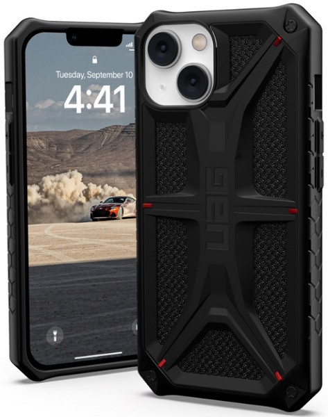 UAG Monarch Kevlar Black Cover with Rugged Lightweight Slim Shockproof Protective Case for iPhone 14