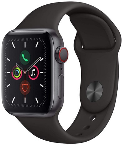 Apple Watch Series 5 Cellular 40mm Grey With Black Sport Band (X32)