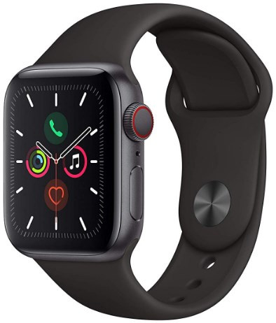 Apple Watch Series 5 Cellular 40mm Grey With Black Sport Band (X32) Apple Watch Series 5 Cellular 40mm Grey With Black Sport Band (X32)