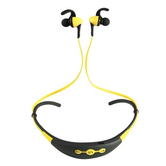 BT-54 In-Ear Wire Control Sport Neckband Wireless Bluetooth Earphones (Yellow)