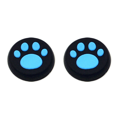 4 PCS Cute Cat Paw Silicone Protective Cover for PS4 / PS3 / PS2 / XBOX360 / XBOXONE / WIIU Gamepad Joystick(Blue)