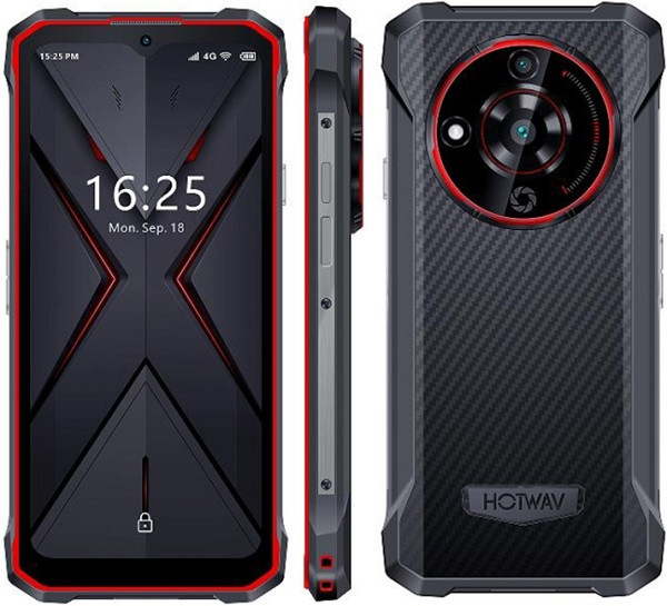 Hotwav T7 Rugged Phone Dual Sim 128GB Red (4GB RAM)
