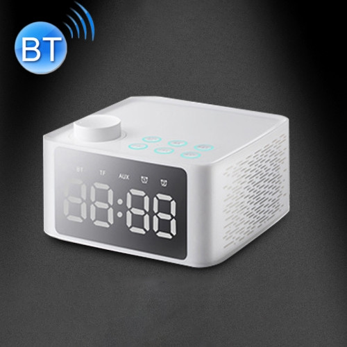 B1 Stereo Wireless Bluetooth Speaker with Mirror Display Screen(White)