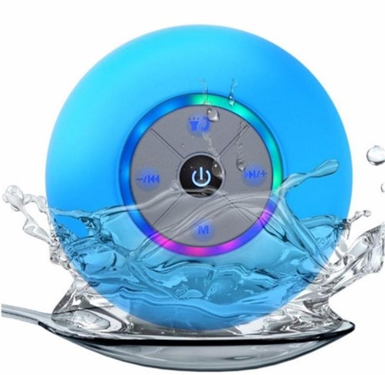 BTS-08 Wireless Bluetooth Speaker Waterproof Subwoofer Bluetooth Column Mini Shower Speaker(Blue)