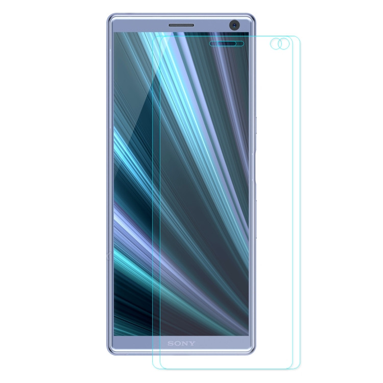 2 PCS ENKAY Hat-Prince 0.26mm 9H 2.5D Arc Edge Tempered Glass Protective Film for Sony Xperia 10 Plus