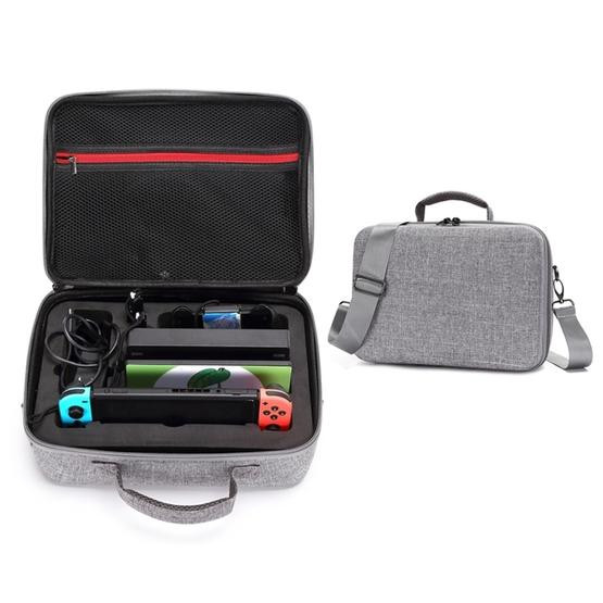 Portable EVA Single Shoulder Storage Bag Suitcase for Nintendo Switch (Grey)