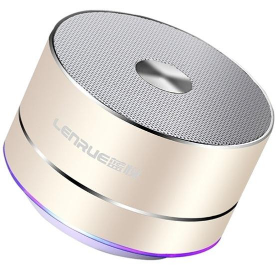 LENRUE Portable Wireless Bluetooth Speaker (Gold)