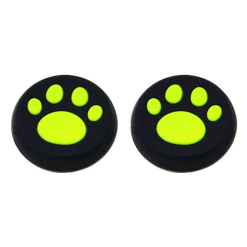 4 PCS Cute Cat Paw Silicone Protective Cover for PS4 / PS3 / PS2 / XBOX360 / XBOXONE / WIIU Gamepad Joystick(Green)