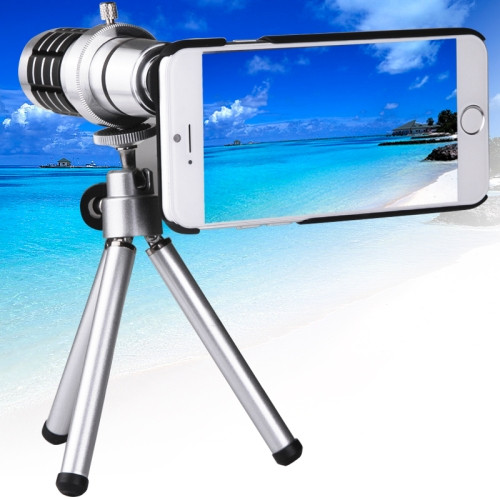 12 X Mobile Telephoto Lens with Tripod and Phone Case for iPhone 6 Plus