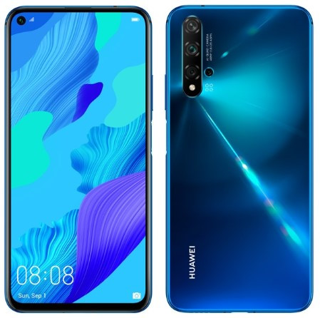 Huawei Nova 5T Dual Sim 128GB Blue (8GB RAM) + FREE Tempered Glass Screen Protector