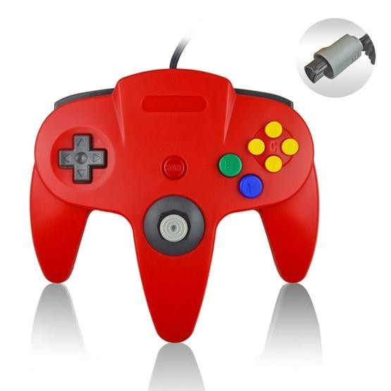 Nintendo N64 Wired Game Controller Gamepad (Red)