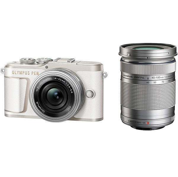 Olympus PEN E-PL10 Twin Kit (14-42mm  f/3.5-5.6 EZ) (40-150mm f/4-5.6 R) White