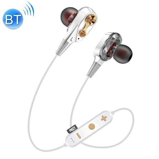 MG-G23 Portable Sports Bluetooth V5.0 Bluetooth Headphones with 4 Speakers (White)