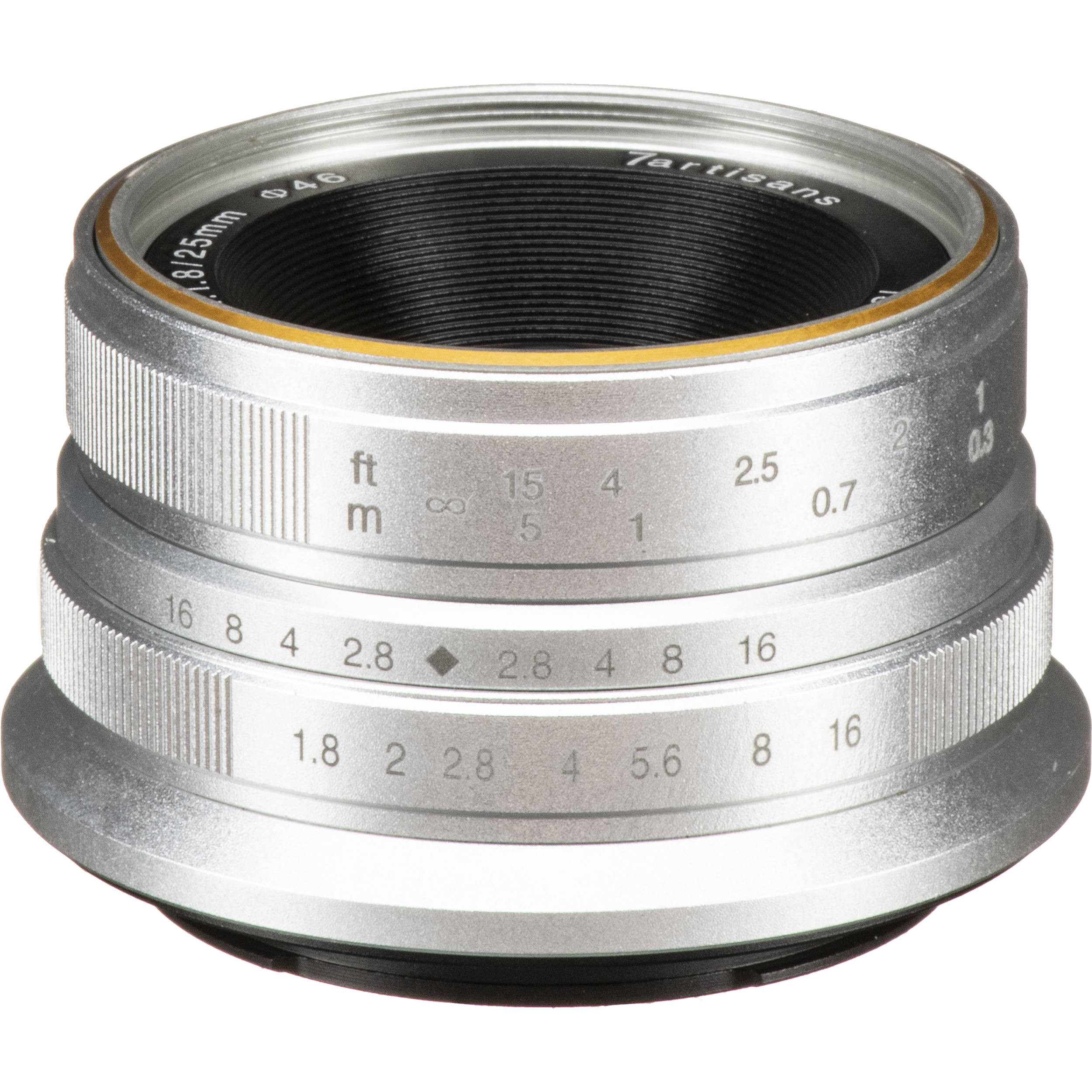 7Artisans 25mm f/1.8 Manual Focus Lens (Sony E) Silver