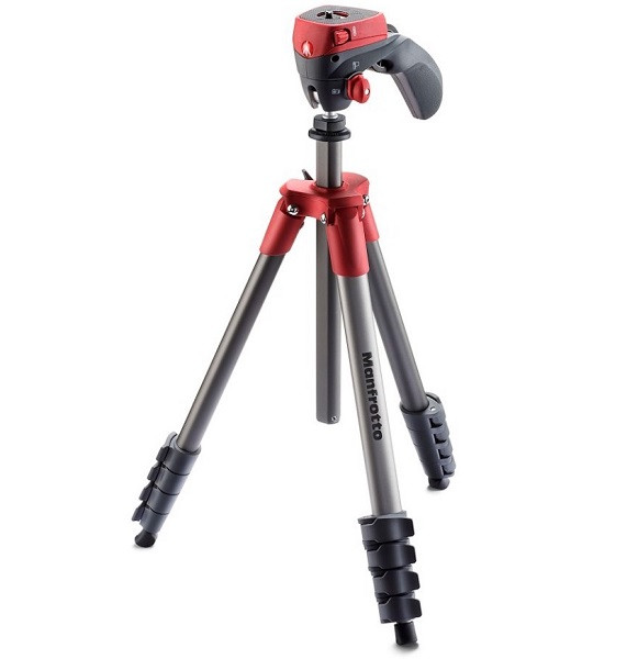 Manfrotto Compact Action Tripod Red