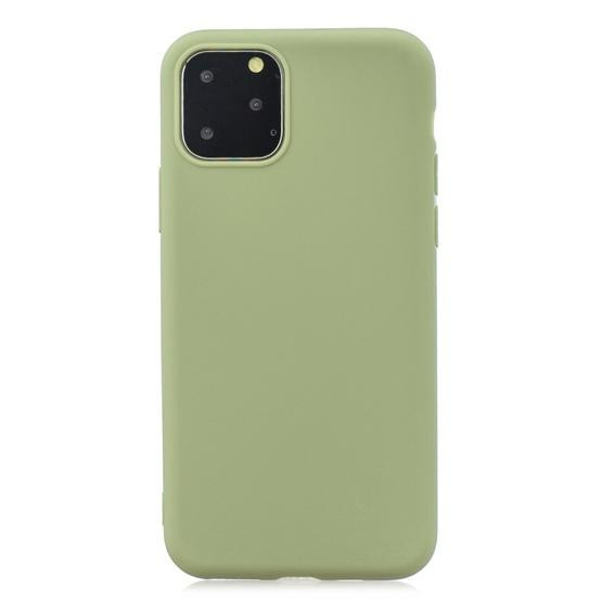 Etoren Com Frosted Solid Color Tpu Protective Case For Iphone 11 Pro Max Pea Green