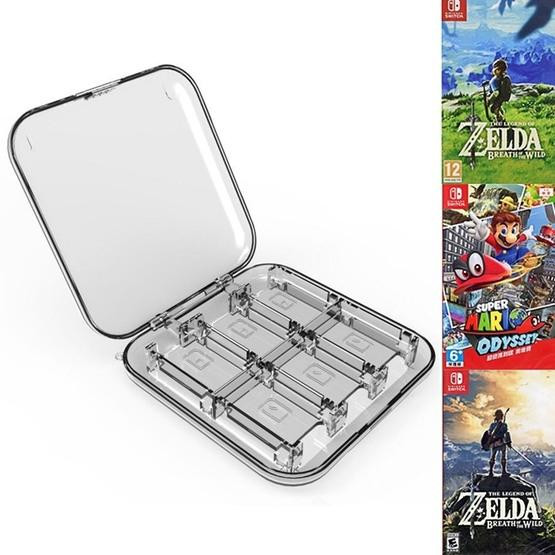 12 in 1 Box Memory Card Holder Box for Nintendo Switch (Silver)