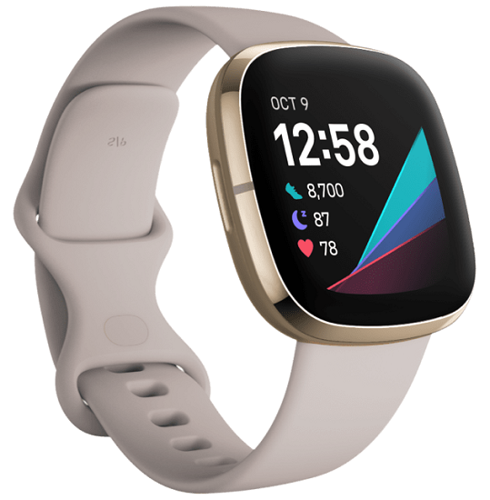 Fitbit Sense Smart Watch White / Soft Gold Stainless