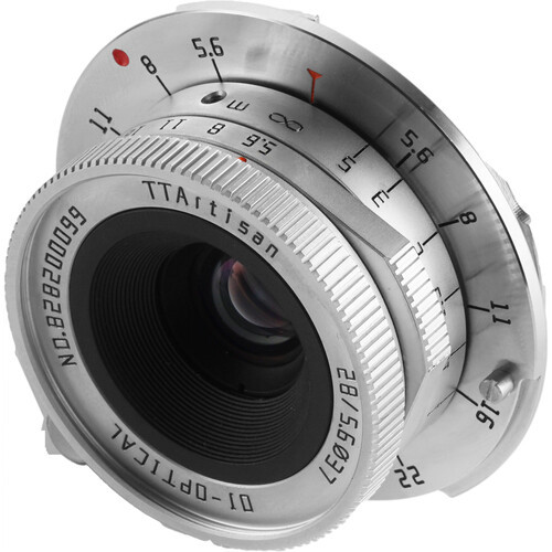 TTArtisan 28mm f/5.6 Lens Silver (LTM-M mount)