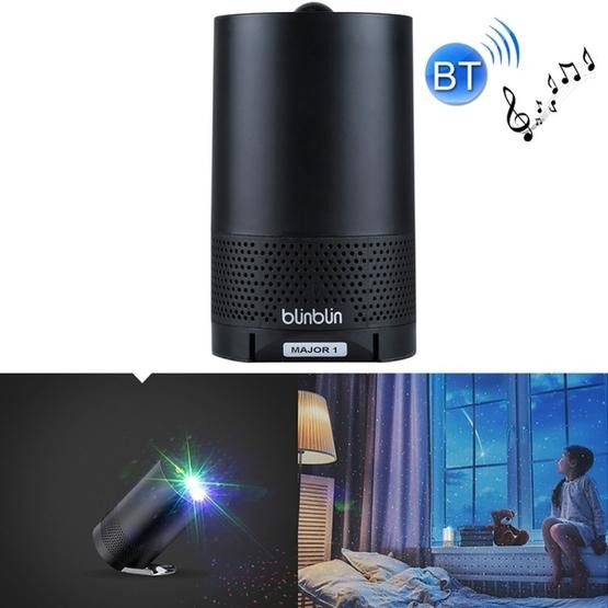 Blinblin Major 1 6W USB Charging Portable RGB Laser Projector Bluetooth Stereo Sound Speaker(Black)