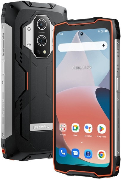 Blackview BV9300 Rugged Phone Dual Sim 256GB Orange (12GB RAM) - FlashLight
