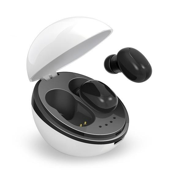 A10 TWS Space Capsule Shape Wireless Bluetooth Earphone (White + Black)