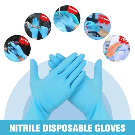 (100 pcs/Set) Blue Disposable Butyronitrile Gloves Housework Supplies, Size: S, Suitable for Palm Width: 8cm and Below