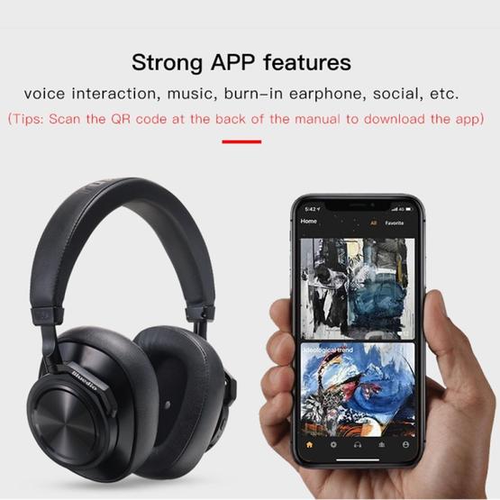 Bluedio T6S Bluetooth Version 5.0 Headset Black