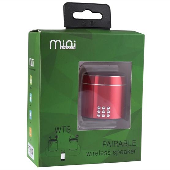 Portable True Wireless Stereo Mini Bluetooth Speaker with LED Indicator & Sling (Red)