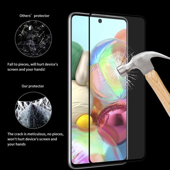 (5 pcs/Set) ENKAY Hat-Prince Full Glue 0.26mm 9H 2.5D Tempered Glass Full Coverage Film for Galaxy A71