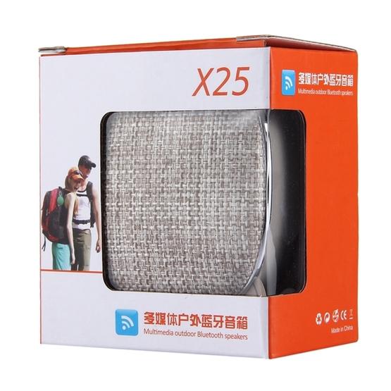 X25 Portable Fabric Design Bluetooth Stereo Speaker(Khaki)