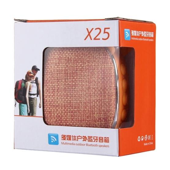 X25 Portable Fabric Design Bluetooth Stereo Speaker(Orange)