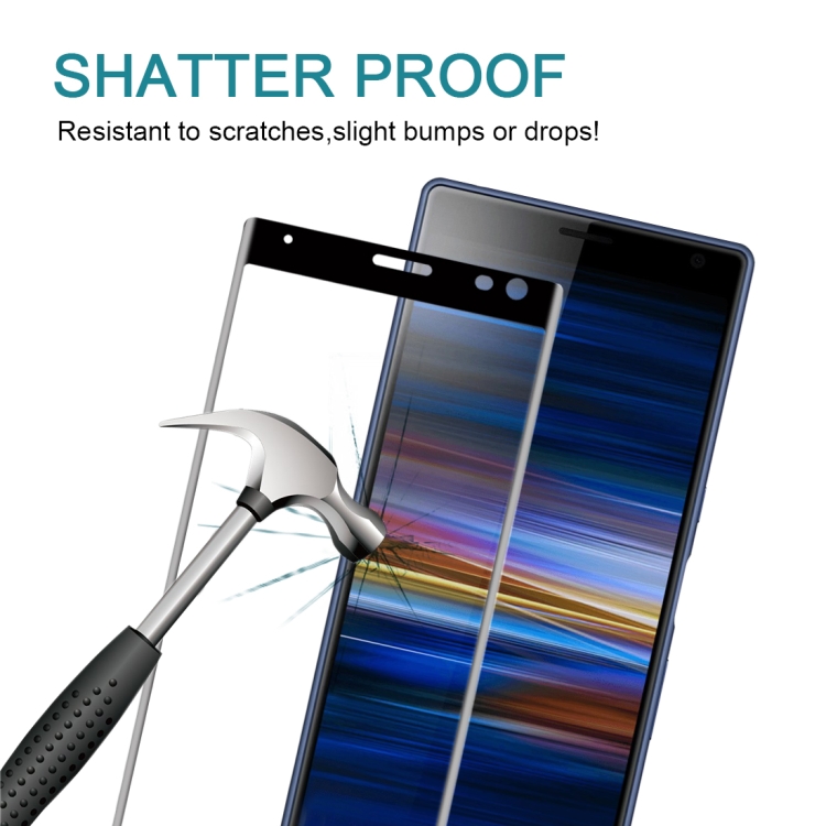 9H 3D Curved Full Screen Tempered Glass Film for Sony Xperia 10 Plus