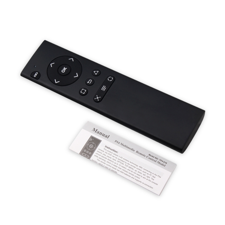 DOBE TP4-018 2.4G DVD Remote Controller for Sony PS4 Game Console(Black)