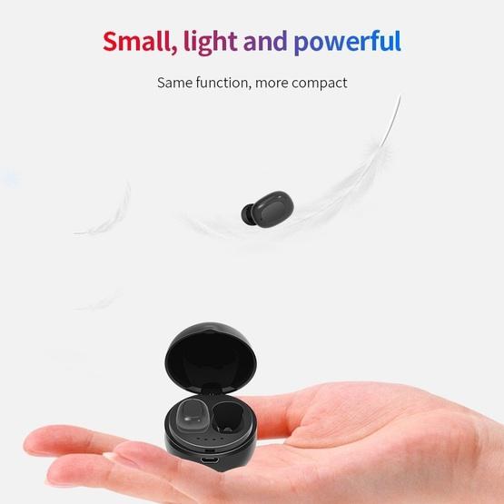 A10 TWS Space Capsule Shape Wireless Bluetooth Earphone (Black White)