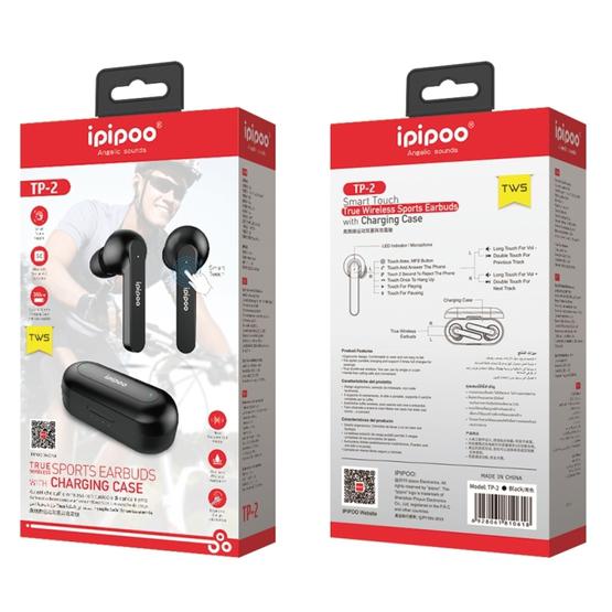 ipipoo TP-2 TWS Bluetooth V5.0 Headset Black