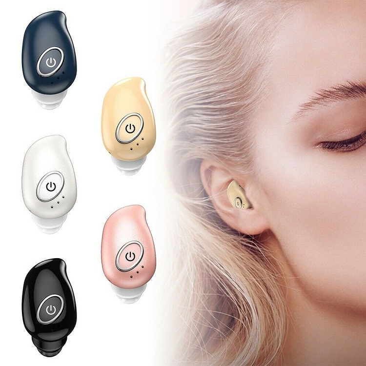 V21 Mini Single Ear Stereo Bluetooth V5.0 Wireless Earphones (White)