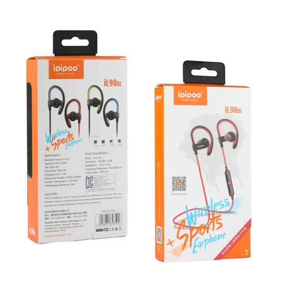 ipipoo iL98BL Ear-hung Bluetooth Headset Grey