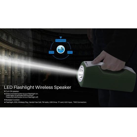 NewRixing NR-2028 Portable Lighting Wireless Bluetooth Stereo Speaker Blue