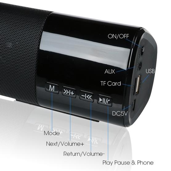 TOPROAD High Power 10W HIFI Portable Wireless Bluetooth Speaker(Red)