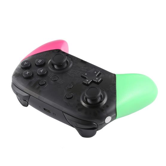 Wireless Game Pro Controller With Screenshot Vibration Function for N-Switch(Green Pink)