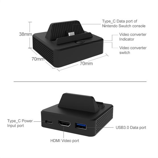 Multi-function Video Base Converter Station with Holder for Switch
