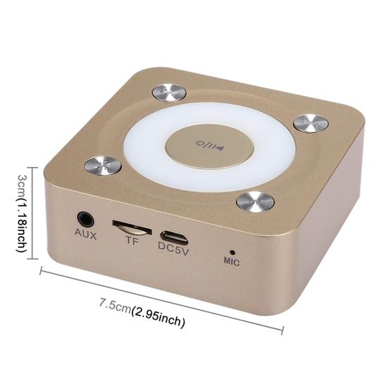 Portable Bluetooth Stereo Speaker(Gold)