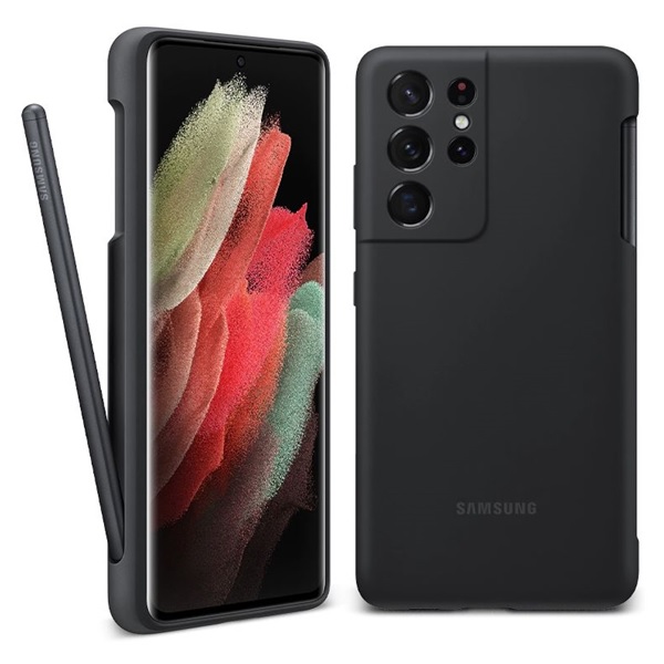 Samsung Galaxy S21 Ultra Silicone Phone Cover With S Pen Black