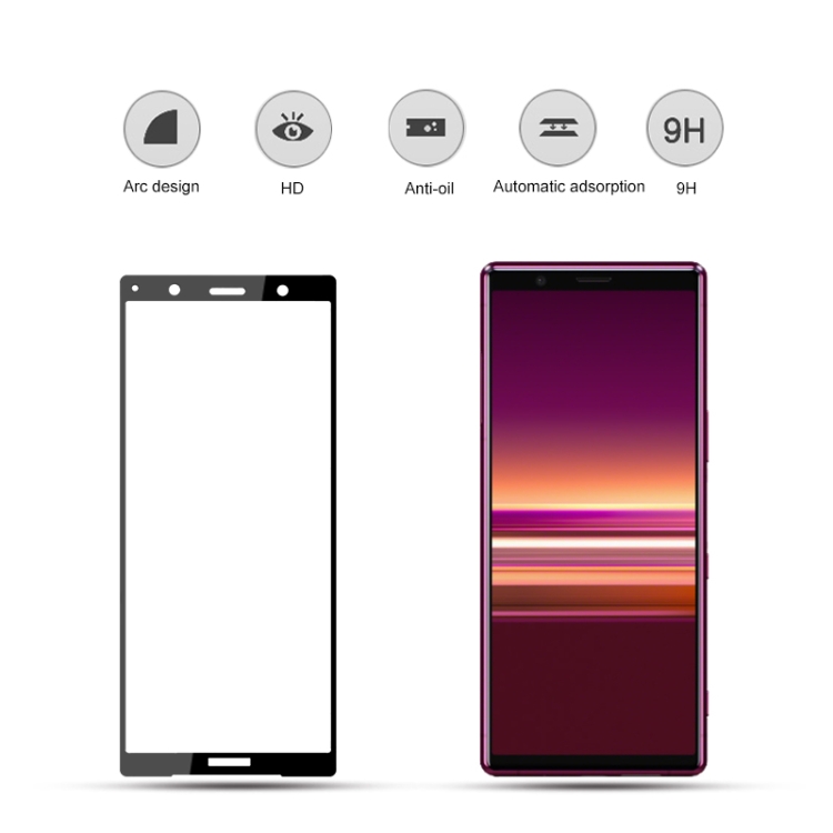 For Sony Xperia 5 mocolo 0.33mm 9H 3D Curved Full Screen Tempered Glass Film